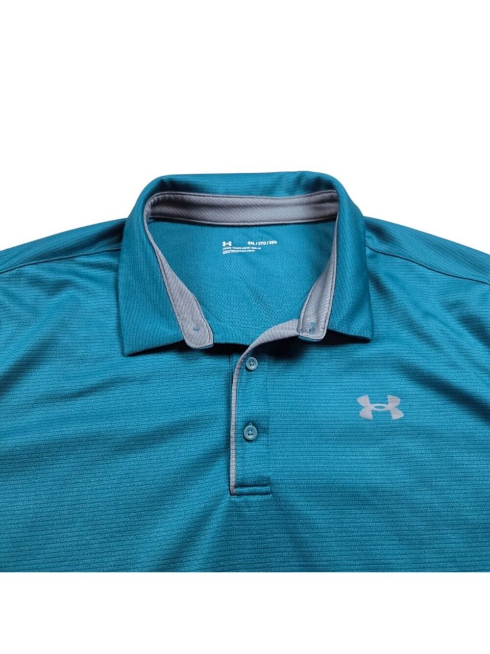 Under Armour Polo Shirt Mens 3XL Blue Short Sleeve Golf